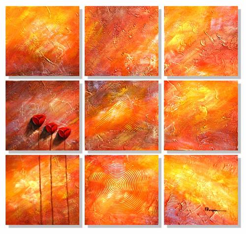 Modern Oil Paintings on canvas abstract painting -set409